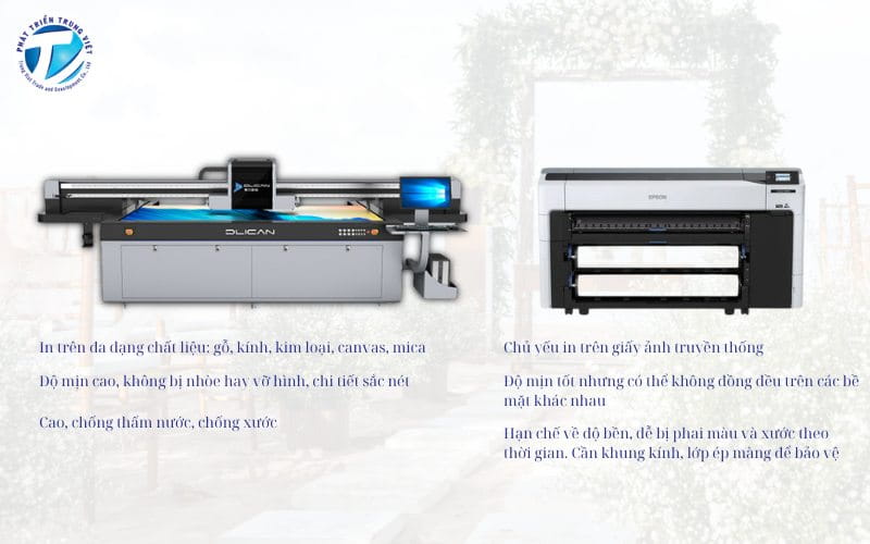 So sánh máy in UV và máy in LAB